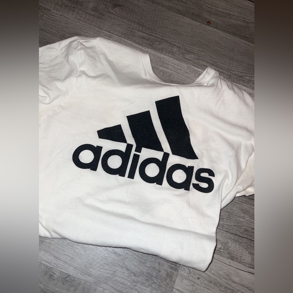 White M Adidas Tee